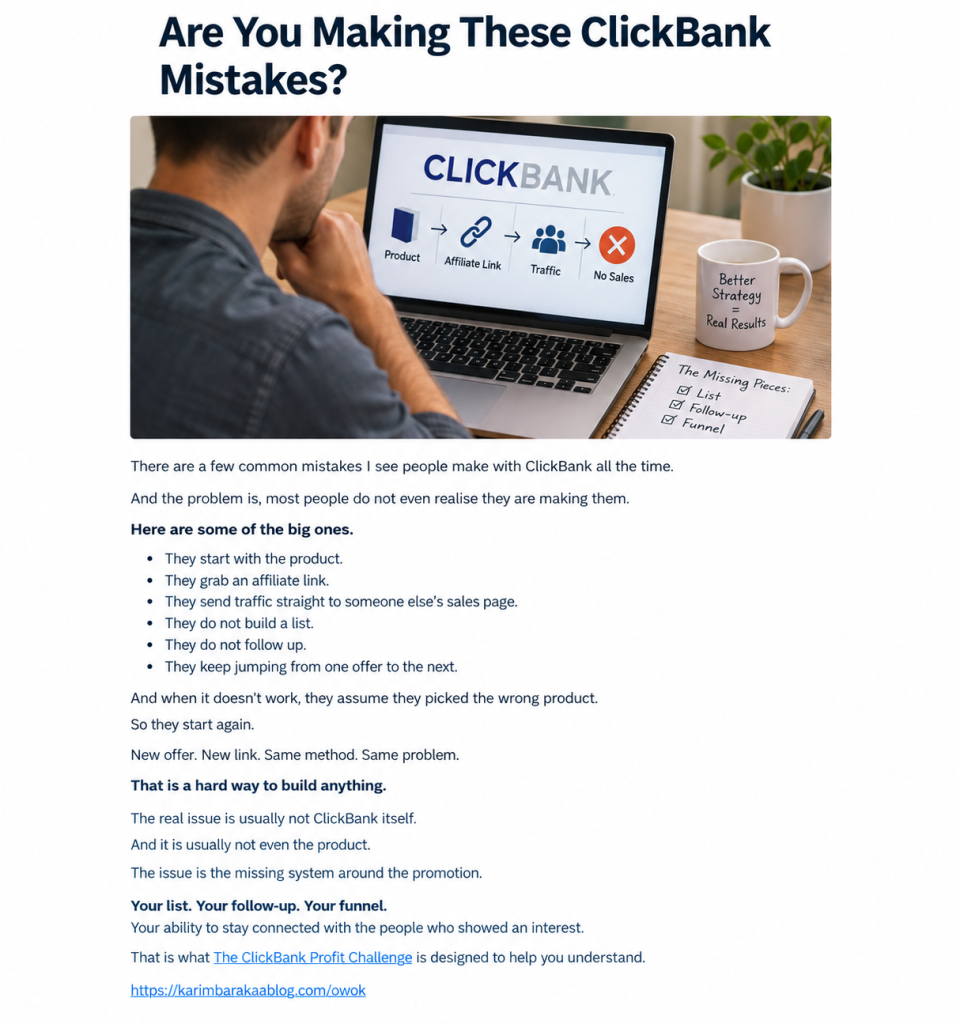Are You Making These Click Bank Mistakes?