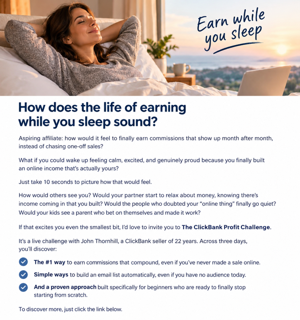 How Does the Life of Earning While You Sleep Sound?